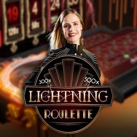 Lightning Roulette logo by Evolution at Slotozen Casino